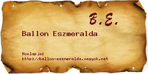 Ballon Eszmeralda névjegykártya